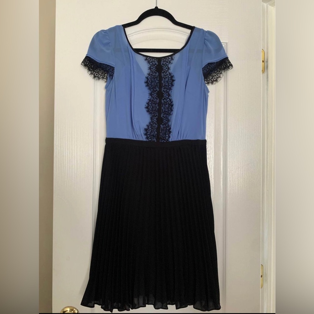 Max And Cleo Women's Pleated
Dress Blue/Black Color With Lace